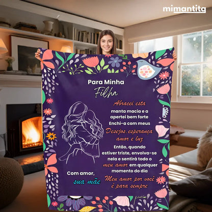 Manta Personalizada - Para Neta, Neto, Filha